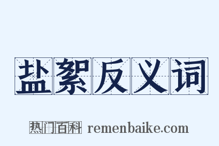 盐絮反义词是什么意思的图片